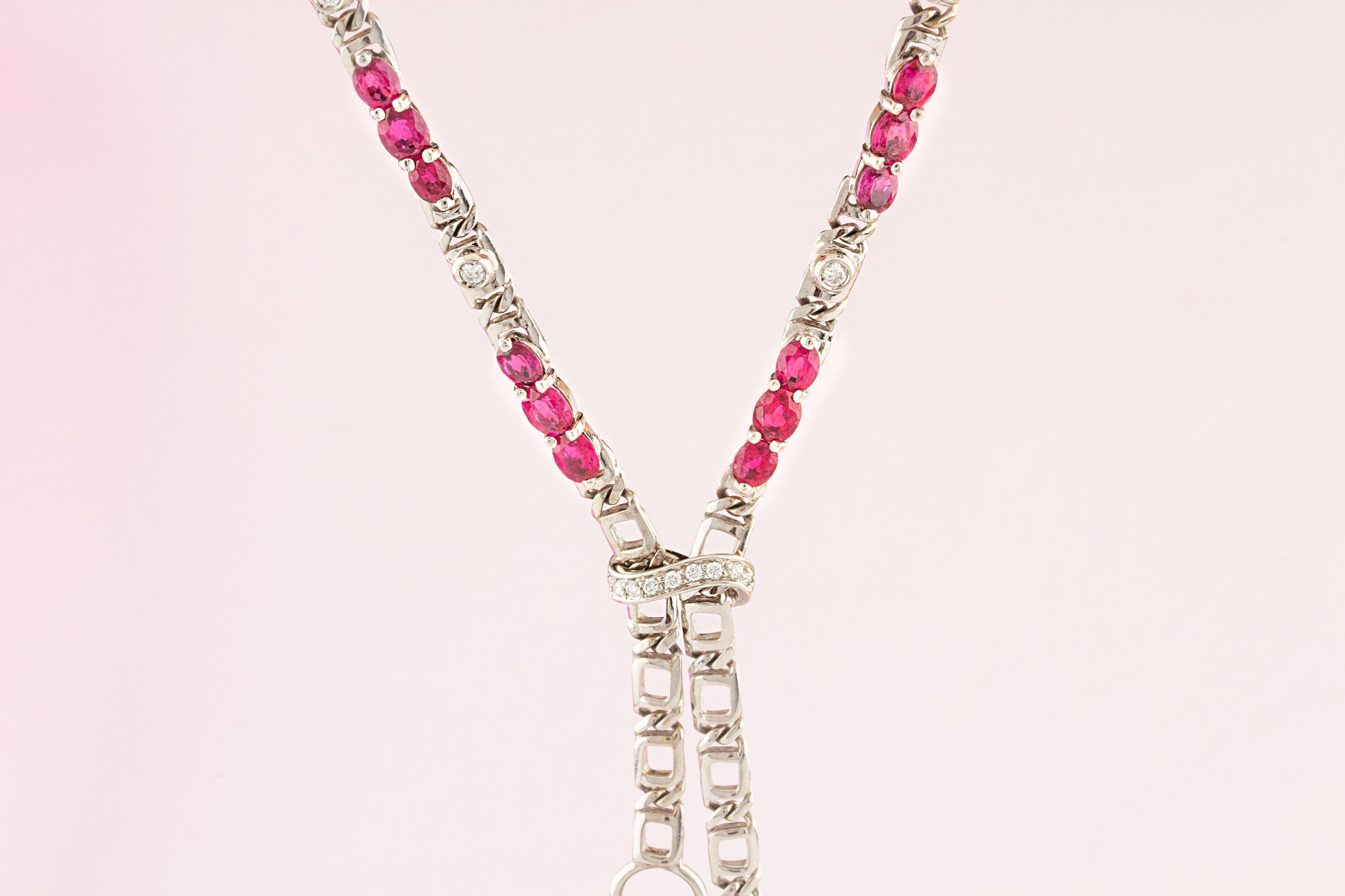 ruby lariat necklace