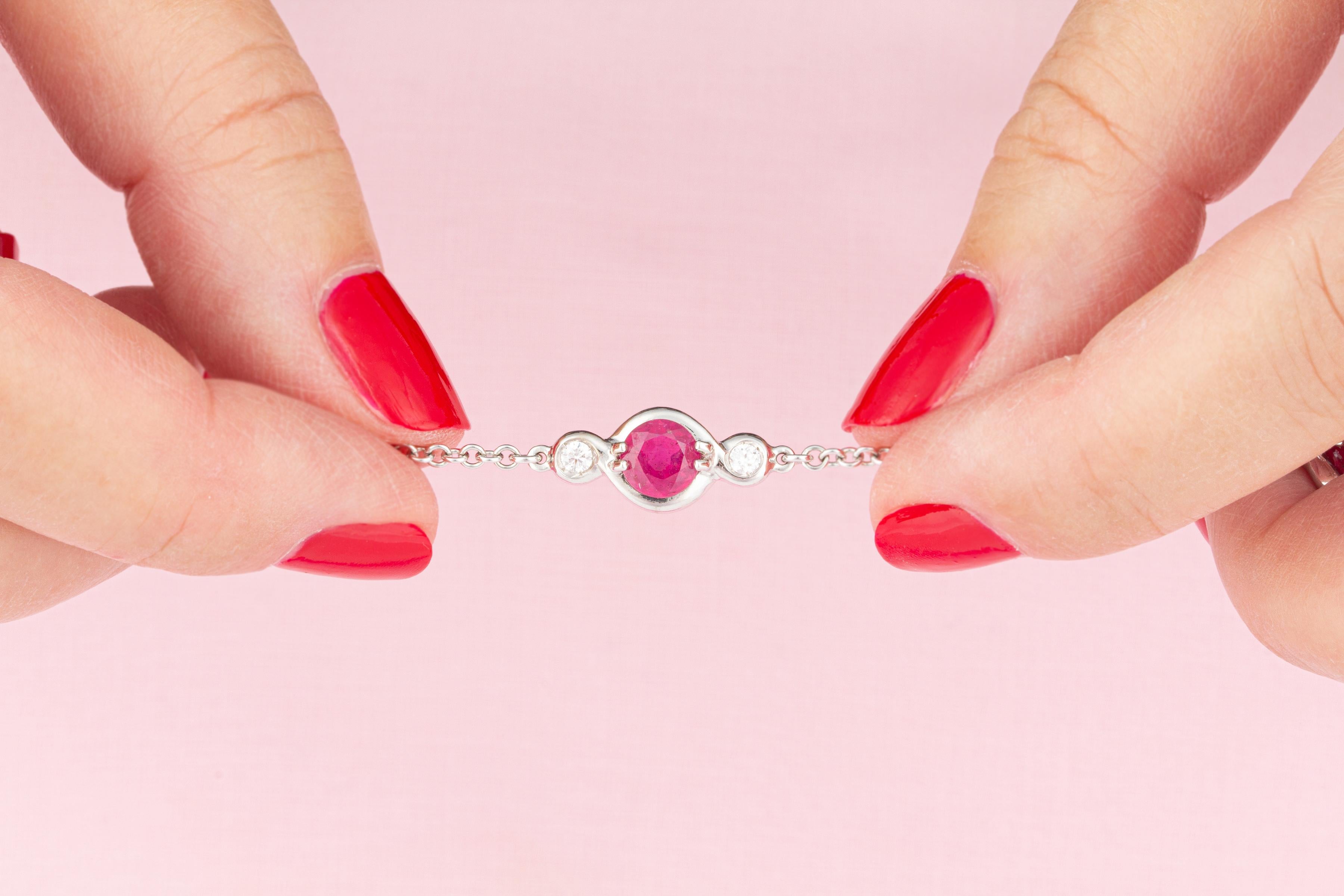 Men's Ella Gafter Diamond Ruby Pearl Tassel Pendant Necklace For Sale