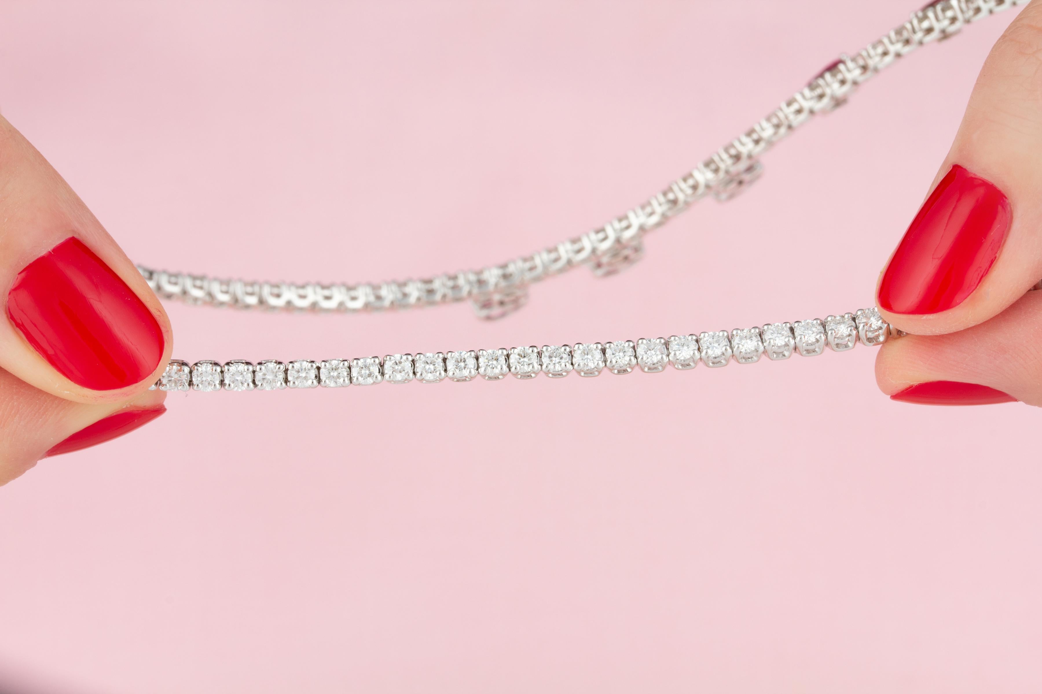 Riviera-Halskette mit Diamanten und Rubin im Riviera-Design von Ella Gafter Damen im Angebot