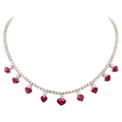 Collier Riviera diamant rubis Design/One par Ella Gafter