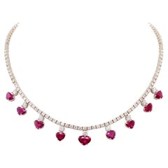 Ella Gafter Diamond Ruby Riviera Necklace