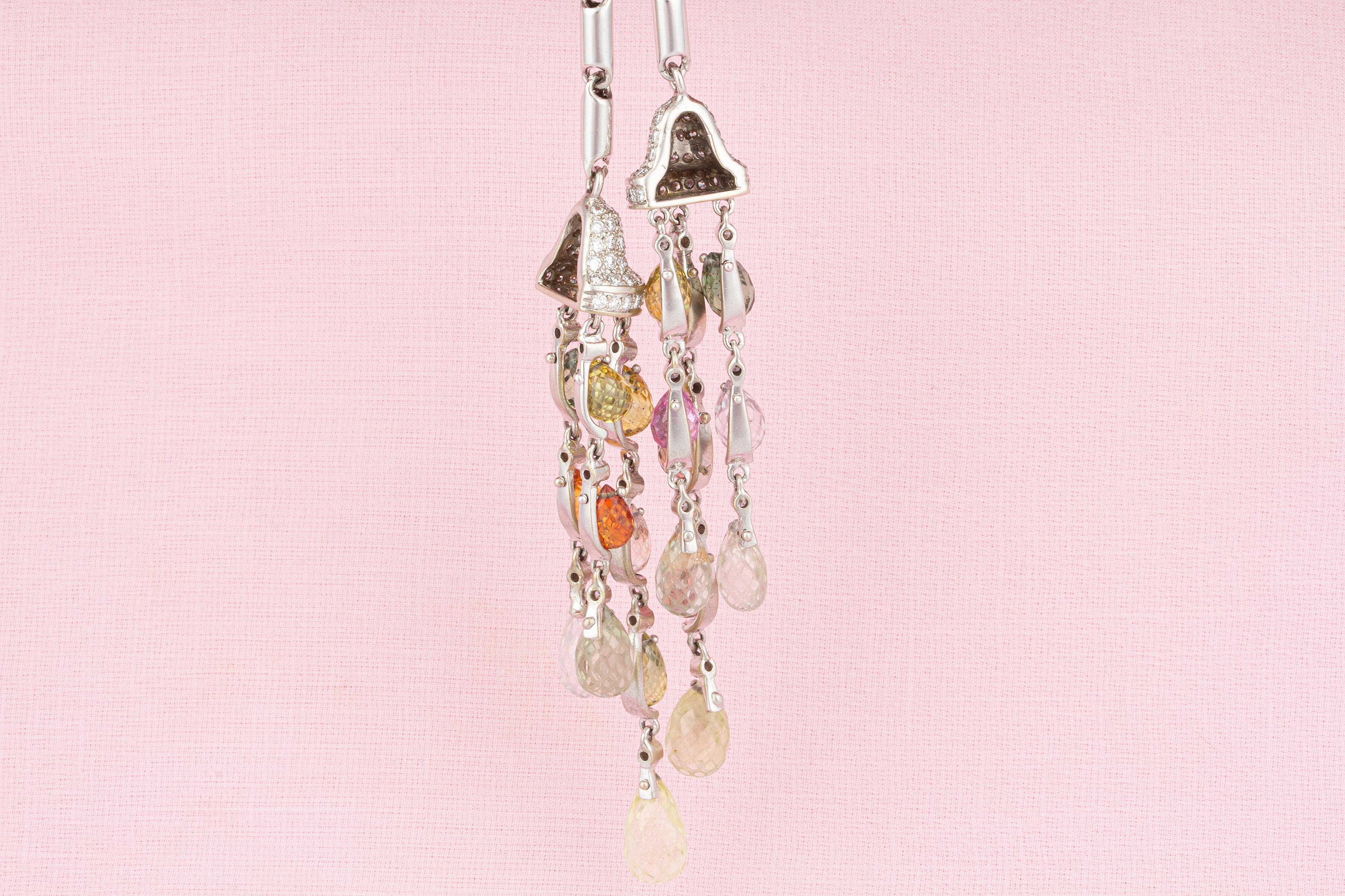 Set di collane con diamanti, zaffiri e perle Design/One Gafter in vendita 9