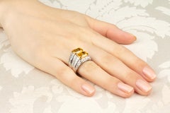 Diamond Yellow Sapphire Cocktail Ring Design by Ella Gafter