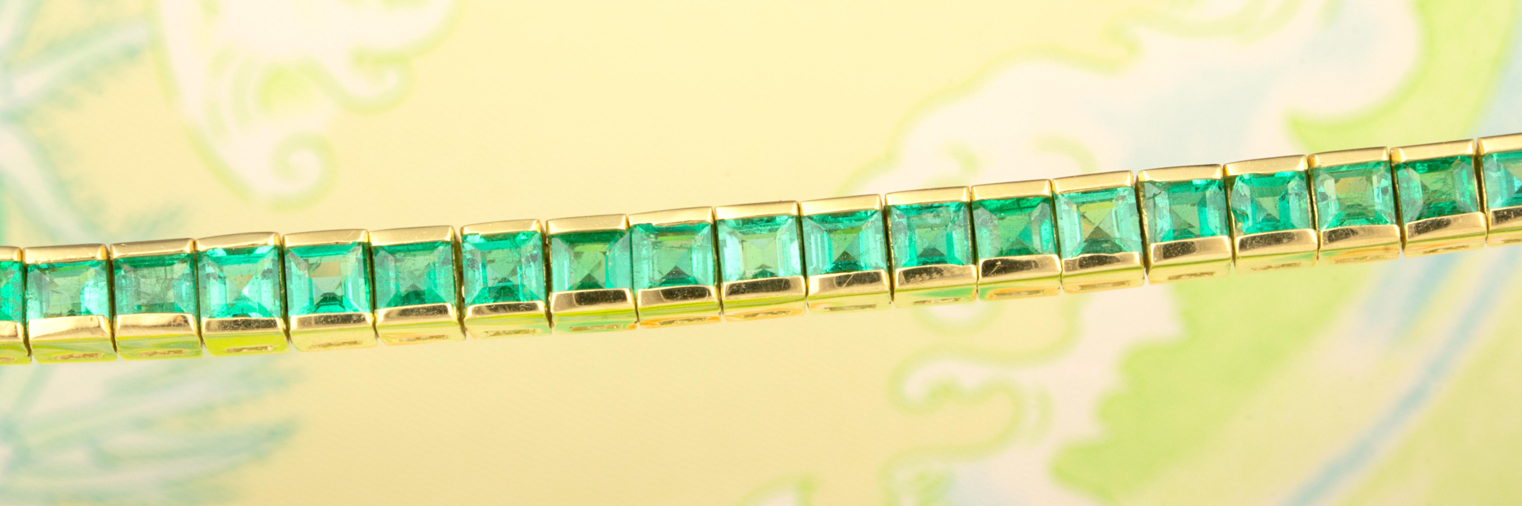 Ella Gafter Emerald Diamond Bracelet For Sale 1