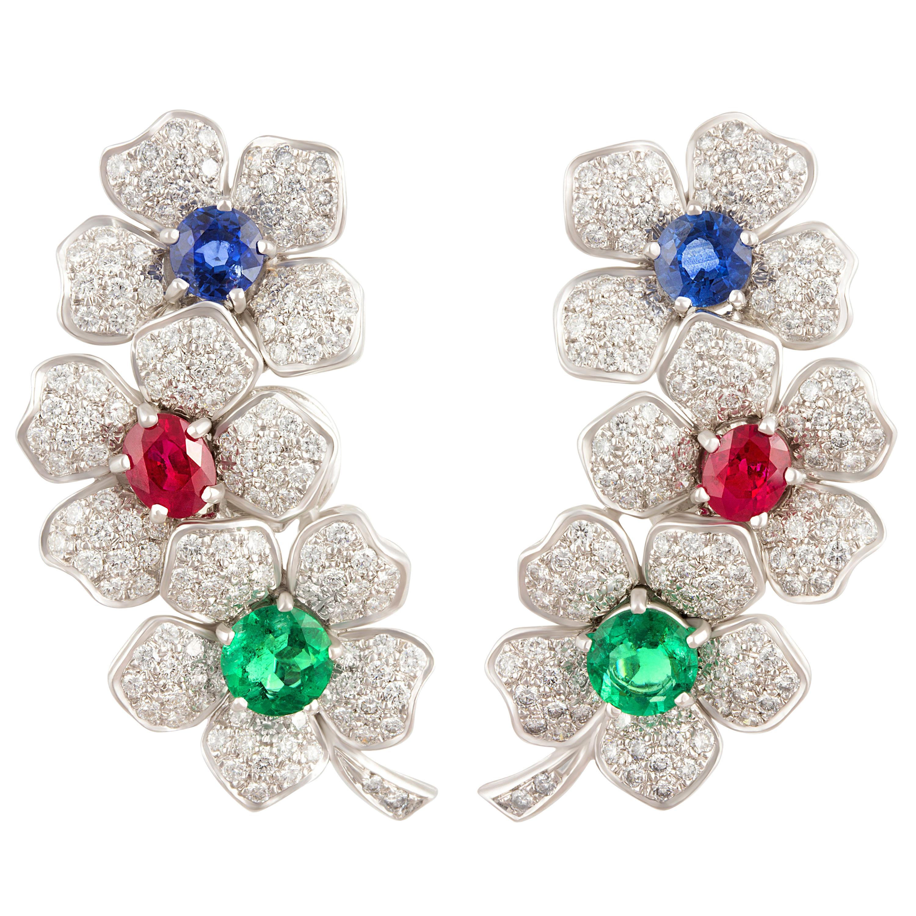 Ella Gafter Diamond Color Earcuff Earrings