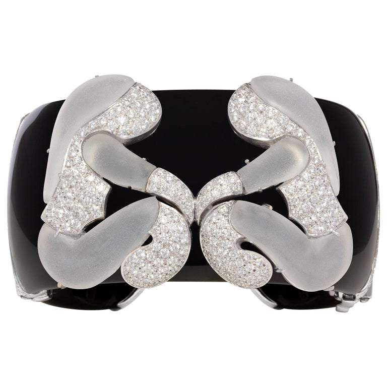 Ella Gafter Gemini Zodiac Diamond Cuff Bracelet For Sale at 1stDibs