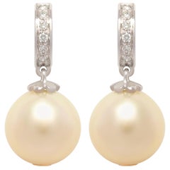 Ella Gafter Golden Pearl Drop Earrings