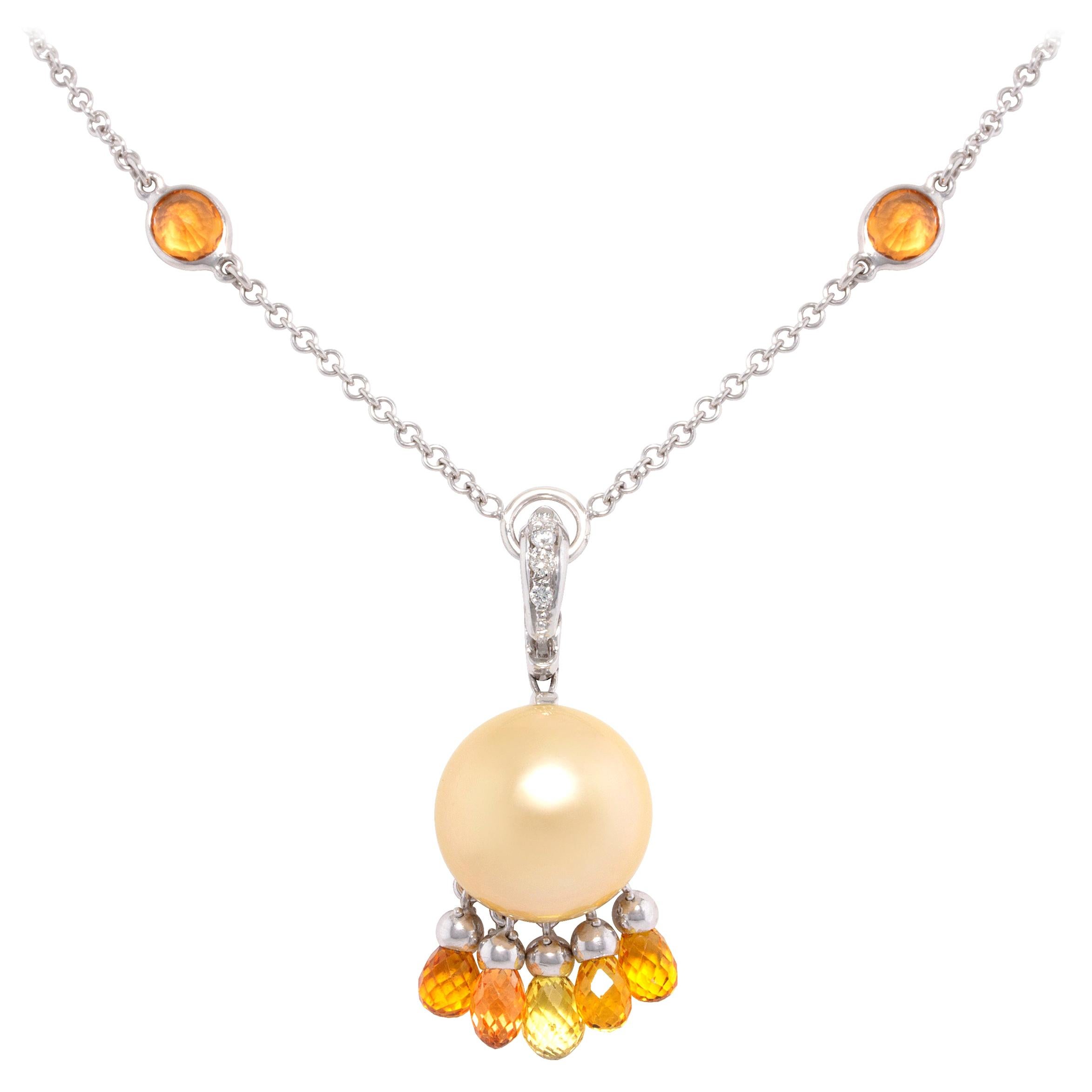 Ella Gafter Goldene Perlenkette mit Perlen