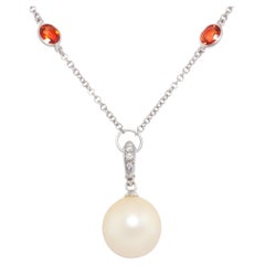 Ella Gafter Golden Pearl Sapphire Diamond Pendant