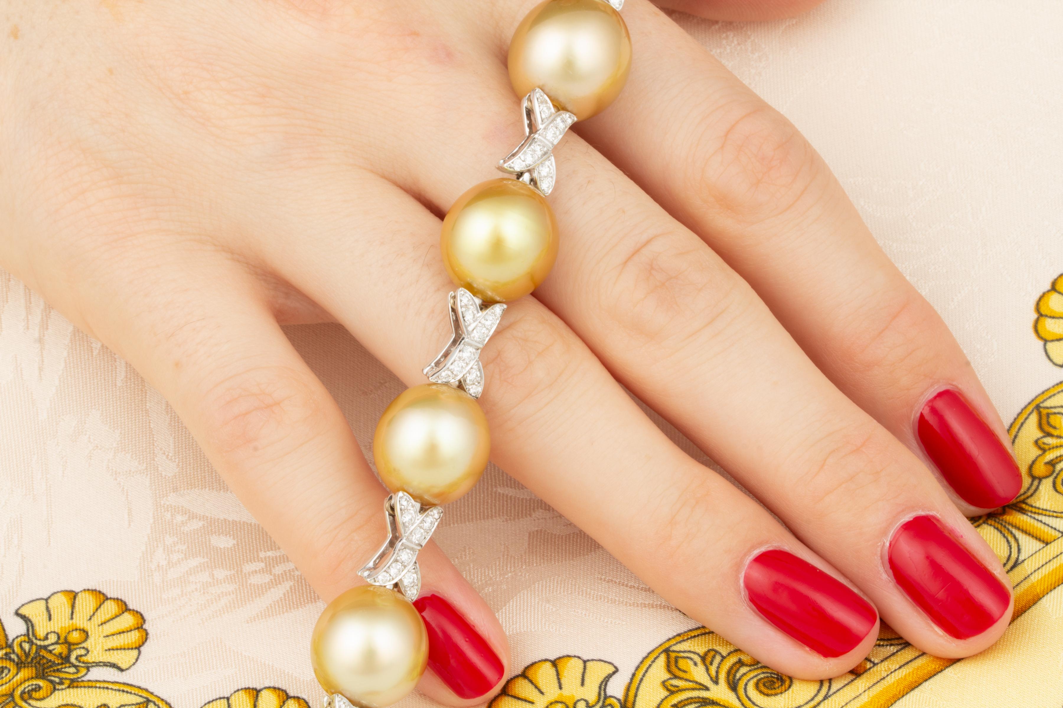 golden south sea pearl bracelet