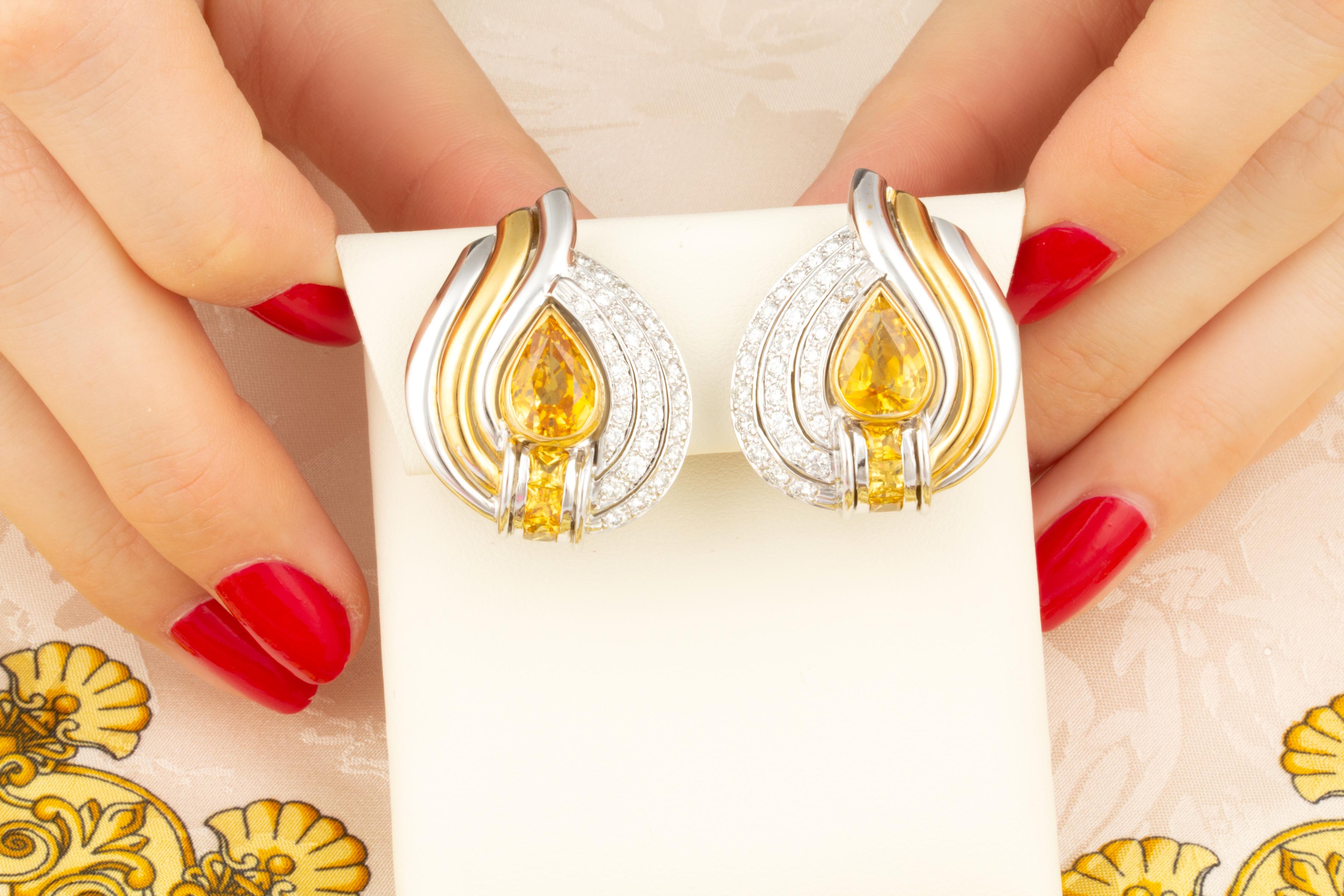 golden black sapphire earring
