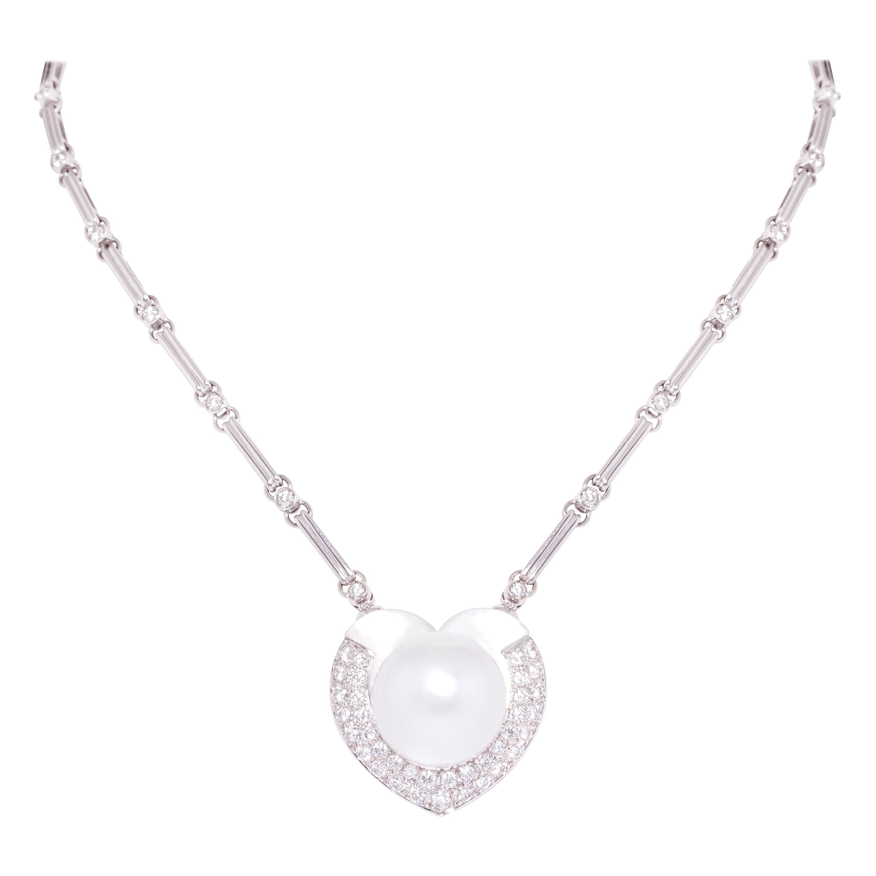 Ella Gafter Heart Diamond Pendant Necklace