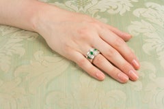 Ella Gafter Heart Shape Emerald Diamond Ring