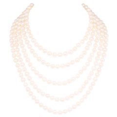 Pearl Necklace 5 strands 7.5mm Design by Ella Gafter