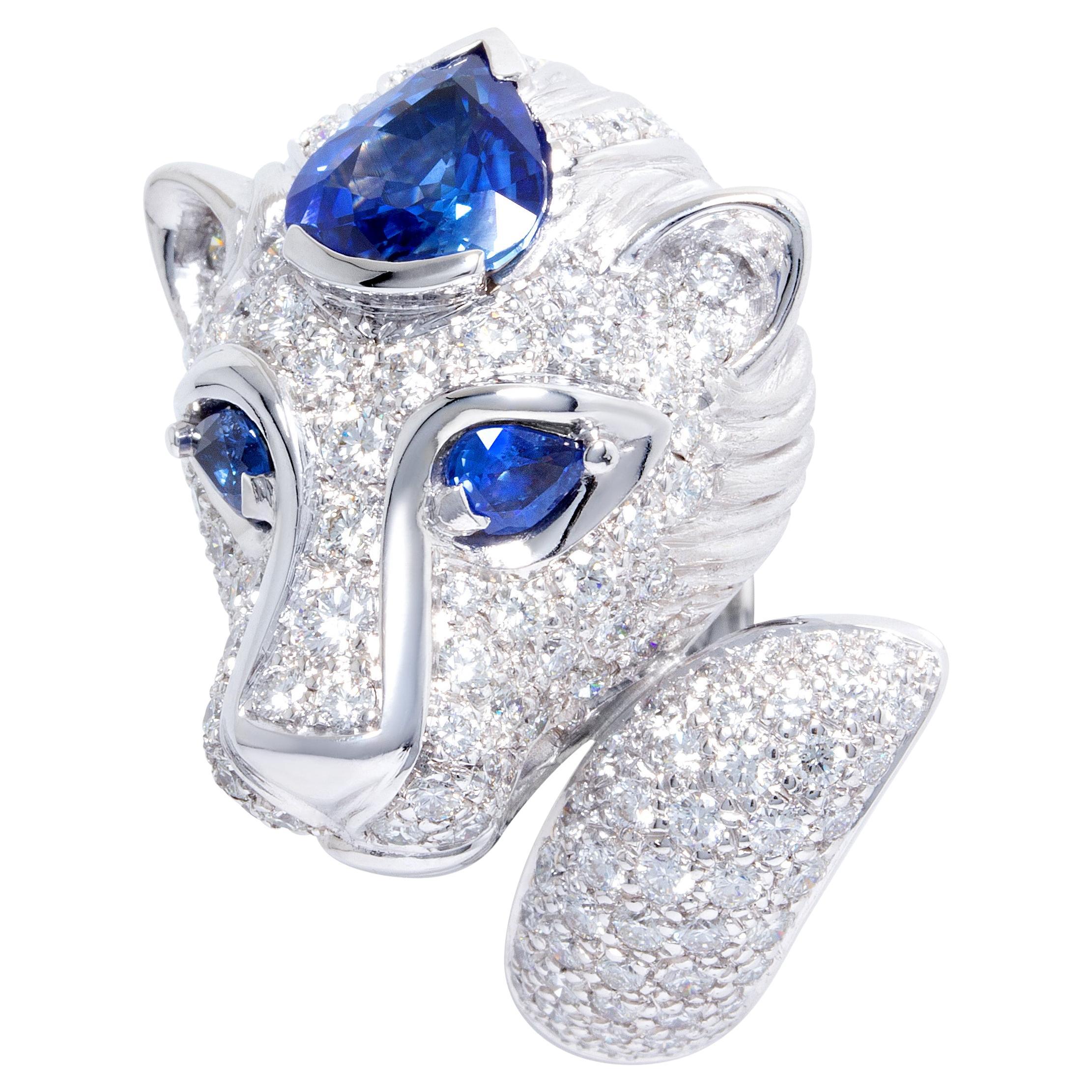 Ella Gafter Leo Diamond Zodiac Ring For Sale
