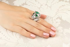 Leo Zodiac Ring Emerald Diamonds Design by Ella Gafter