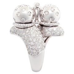 Libra Zodiac Cocktail Ring Diamonds Tremblant Design by Ella Gafter
