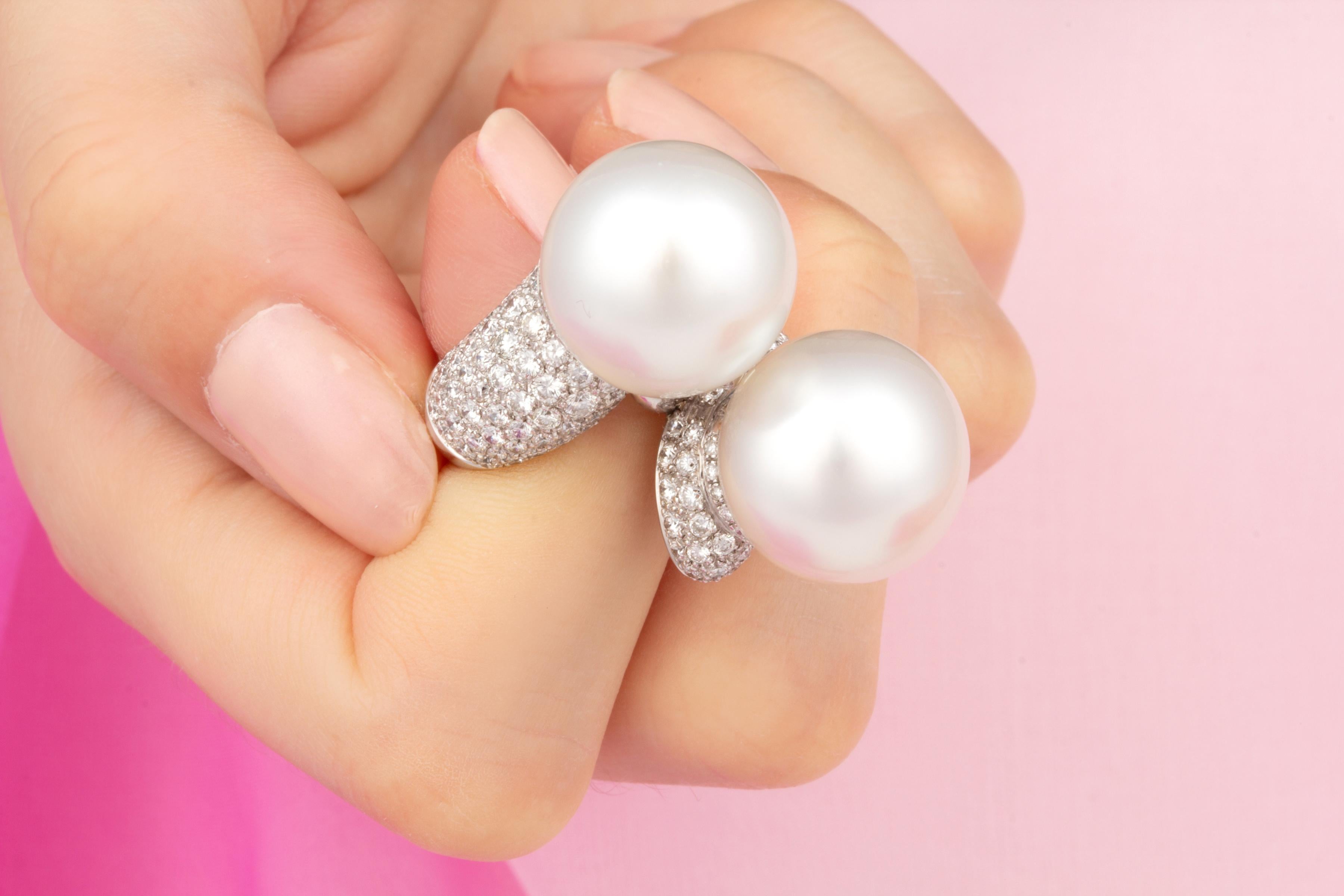 Ella Gafter Libra Pearl Diamond Zodiac Ring For Sale 2