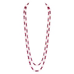 Ella Gafter Double Opera Length South Sea Pearl Diamond Necklace