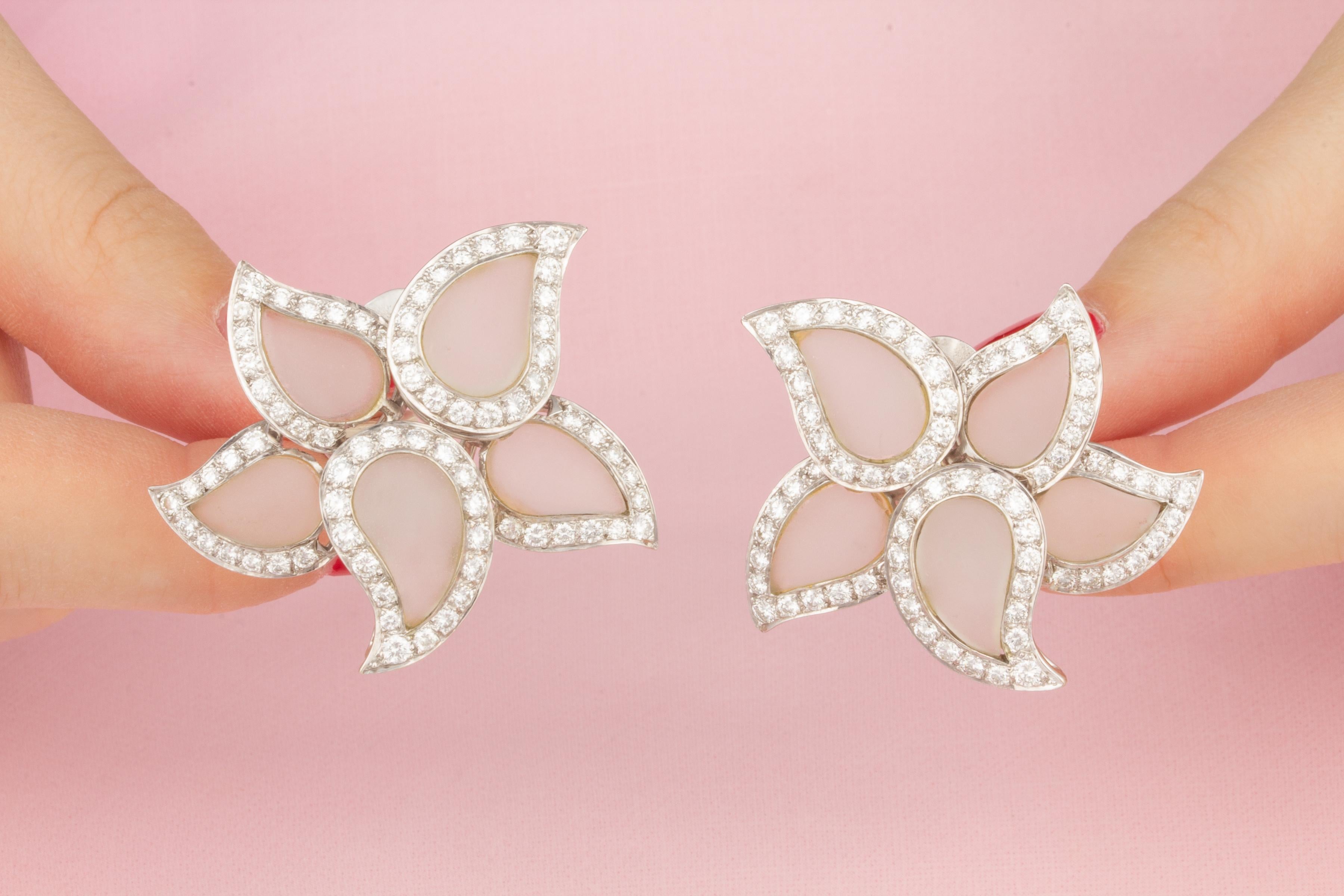 Artist Ella Gafter Diamond White Gold Star Earrings  For Sale