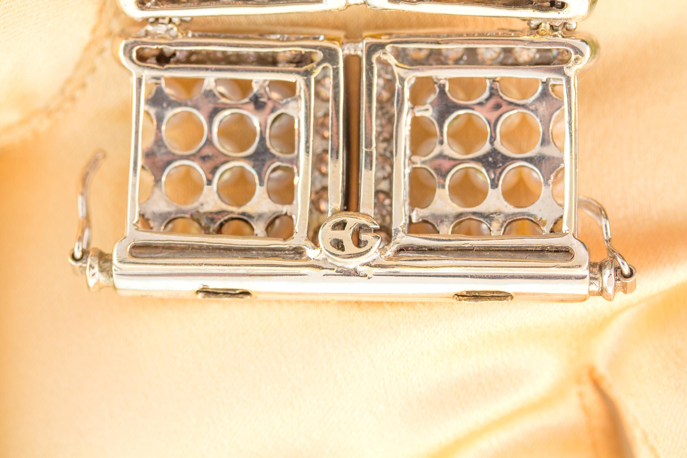 Bracelet manchette en perles et diamants Design/One par Ella Gafter en vente 4