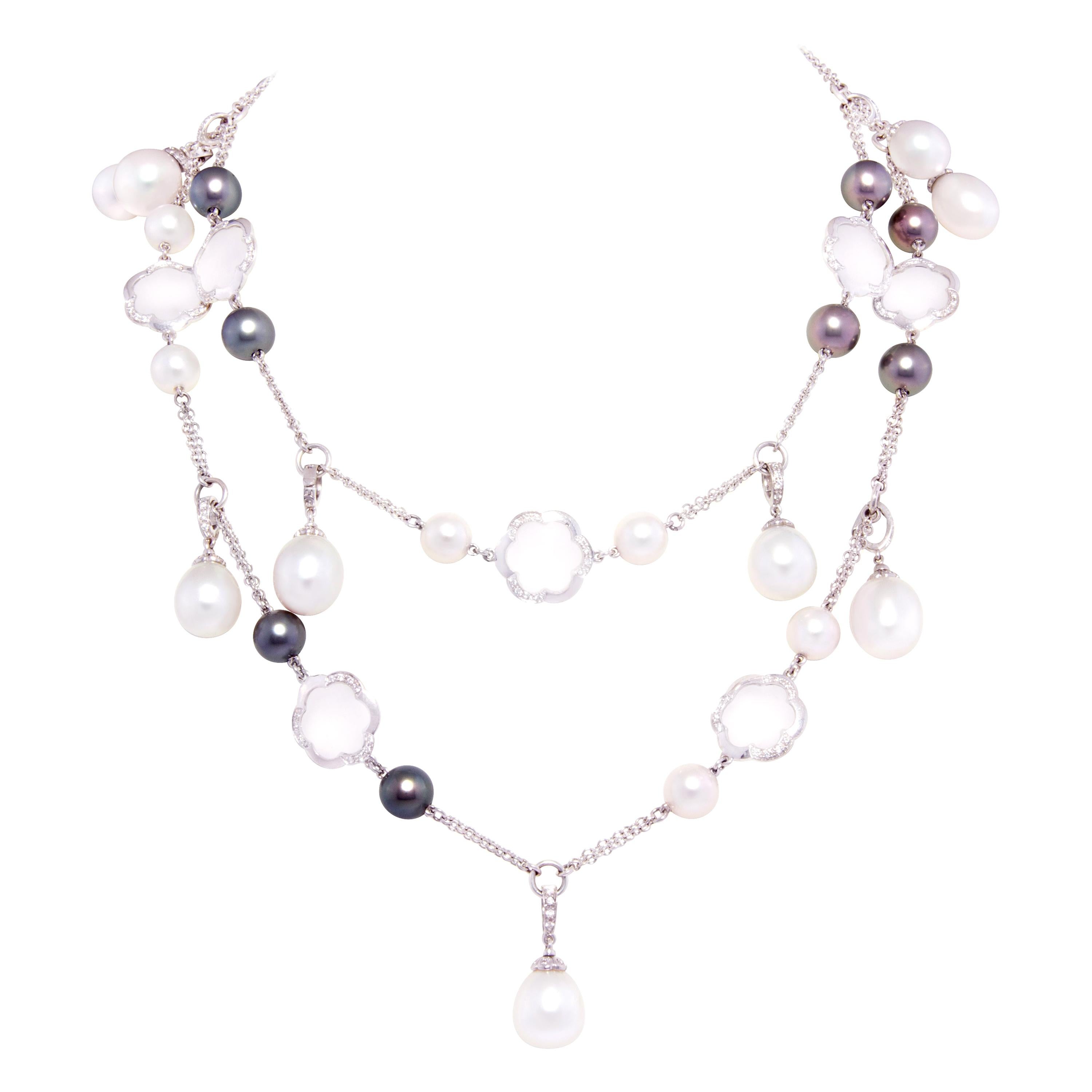 Ella Gafter Perlen- und Diamant-Halskette im Angebot
