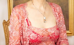 Collier à pompon en perles et diamants Briolets Saphirs Design/One par Ella Gafter
