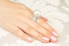 South Sea Pearl and Diamond Cocktail Ring Design by Ella Gafter