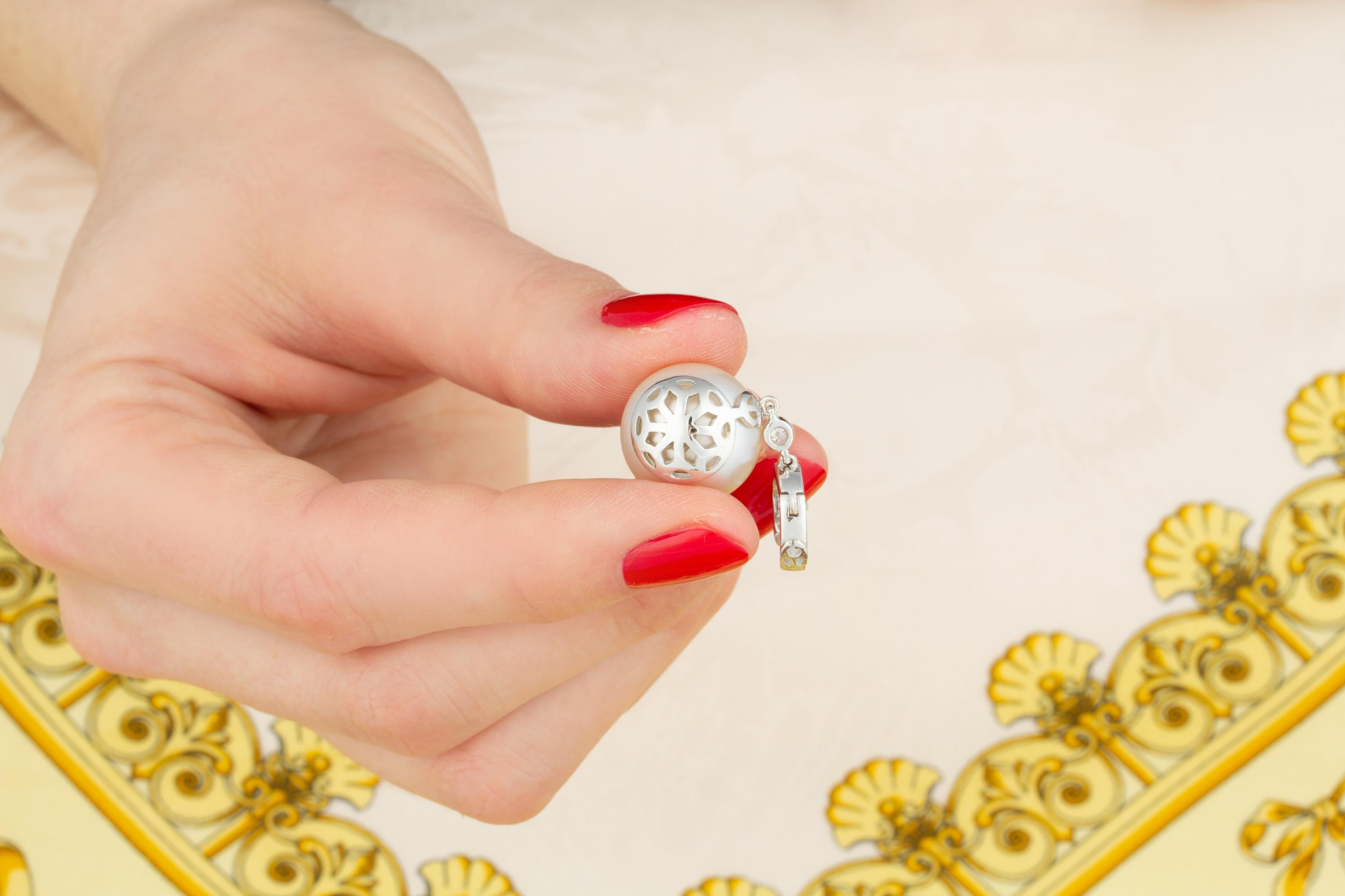 Ella Gafter - Créoles avec perles et diamants Pour femmes en vente