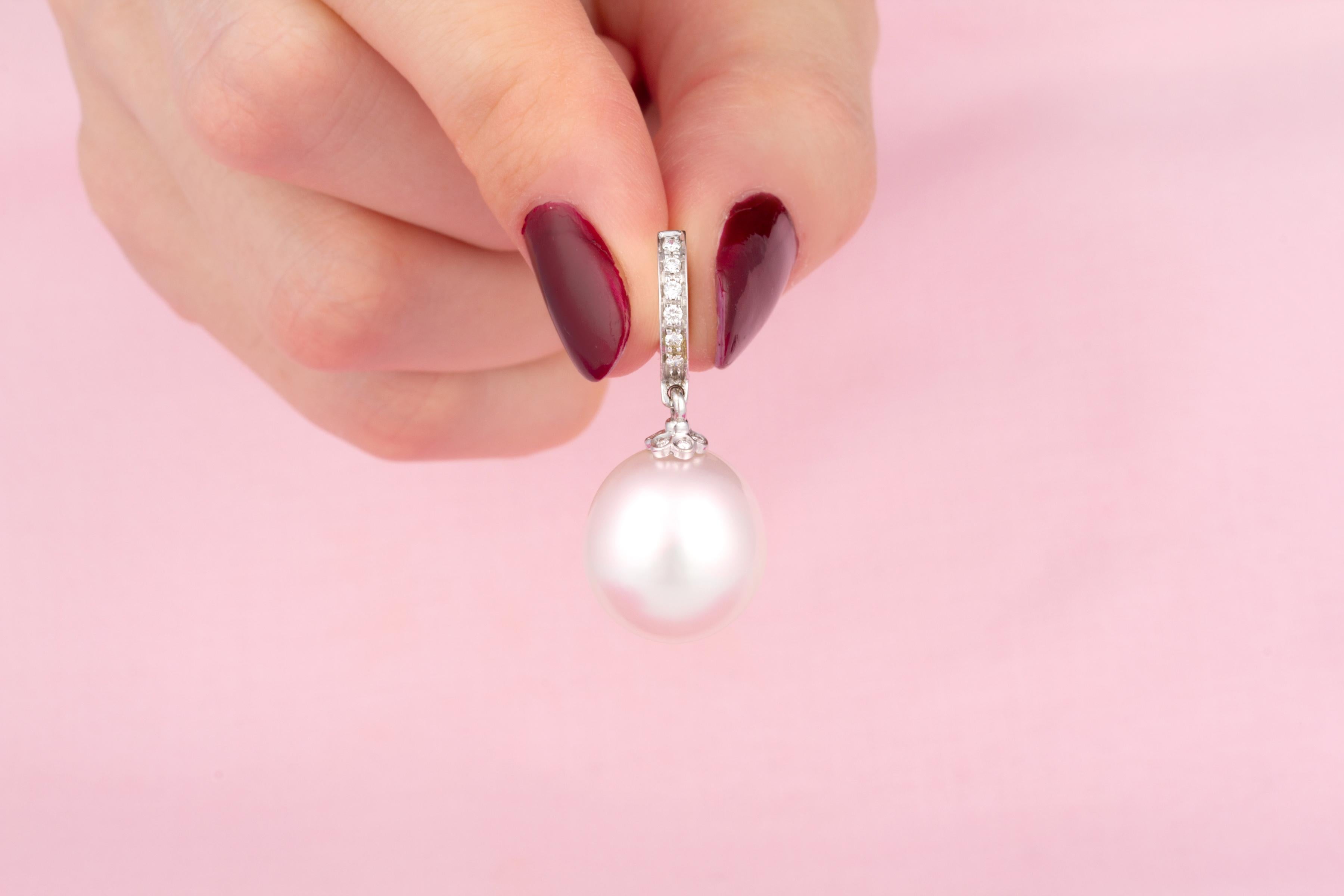 Ella Gafter - Pendants d'oreilles avec perles et diamants Pour femmes en vente
