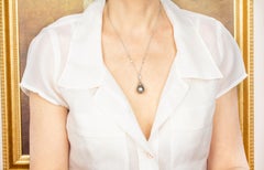 Tahitian Black Pearl and Diamond Pendant Necklace Design by Ella Gafter