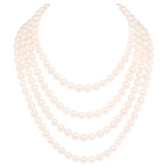 Pearl Necklace 4 strands 8.5/9mm Design by Ella Gafter