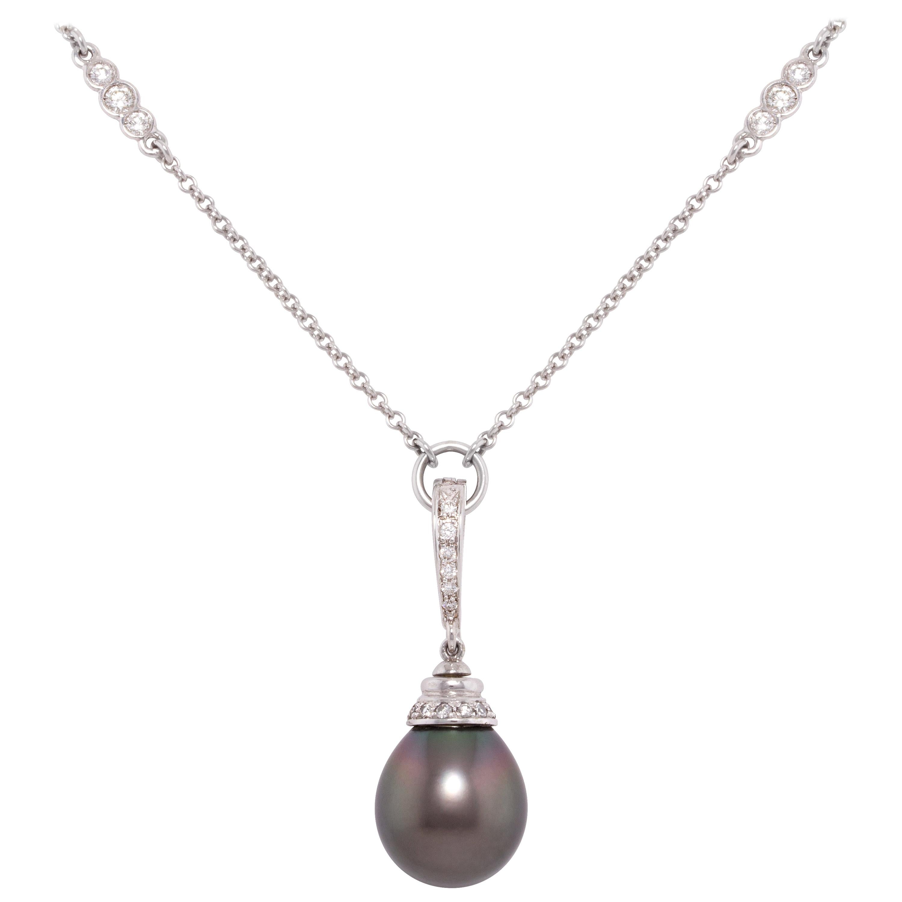 Ella Gafter Pearl Pendant Necklace For Sale