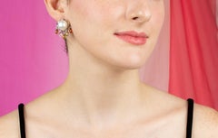 Ella Gafter Pearl Sapphire Briolette Diamond Earrings