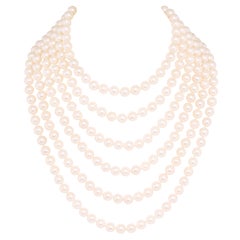 Ella Gafter Long Pearl Multistrand Necklace