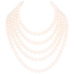 Pearl Necklace 5 strands 8.8/5mm Design by Ella Gafter