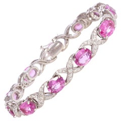 Bracelet design Ella Gafter en saphir rose et diamants