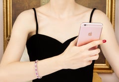 Bracelet design Ella Gafter en saphir rose et diamants