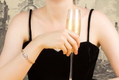 Bracelet design Ella Gafter en saphir rose et diamants