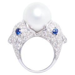 Ella Gafter Pisces Diamond Sapphire Zodiac Ring 