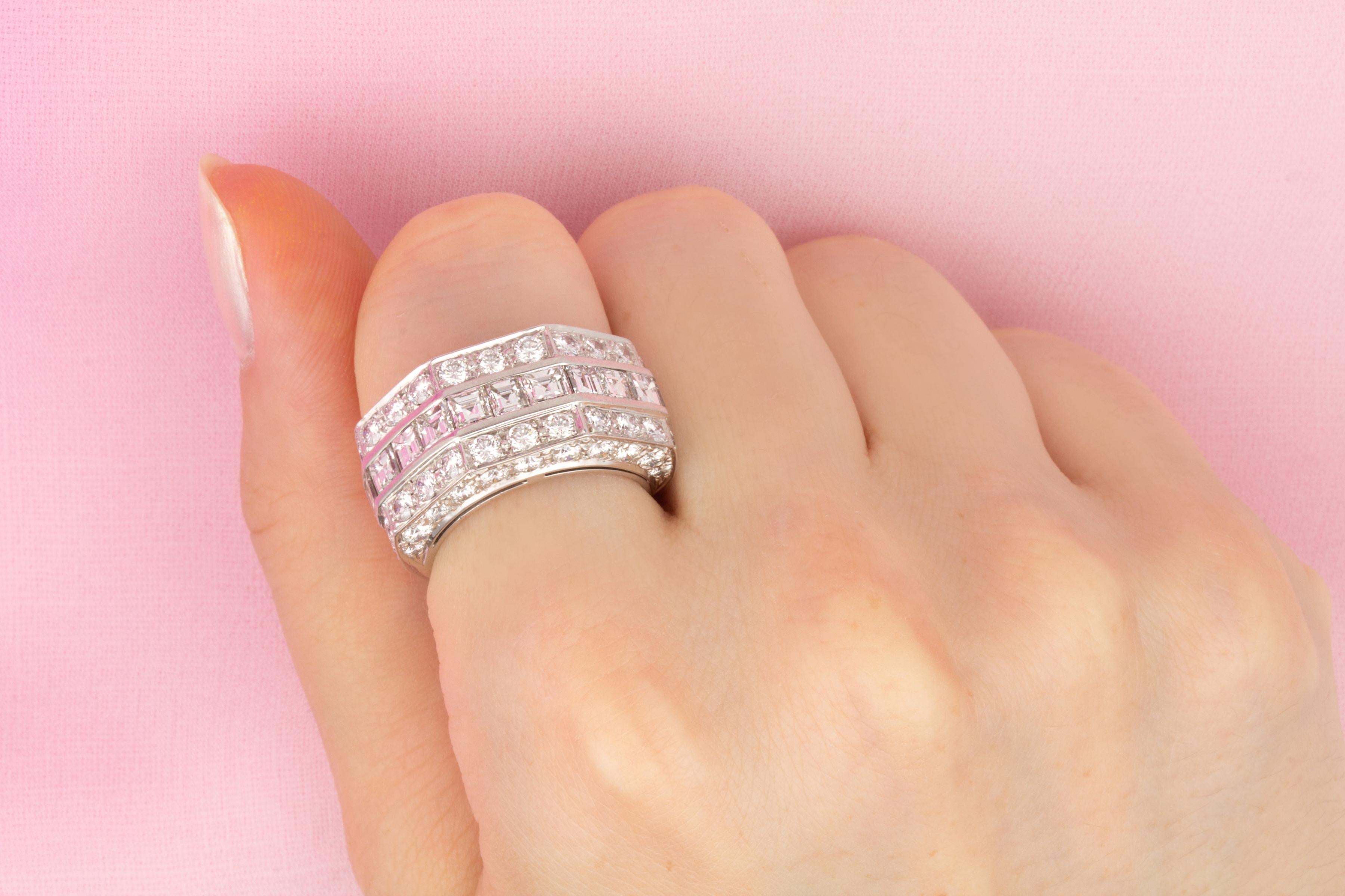 Princess Cut Diamond Cocktail Ring Design by Ella Gafter In New Condition For Sale In New York, NY