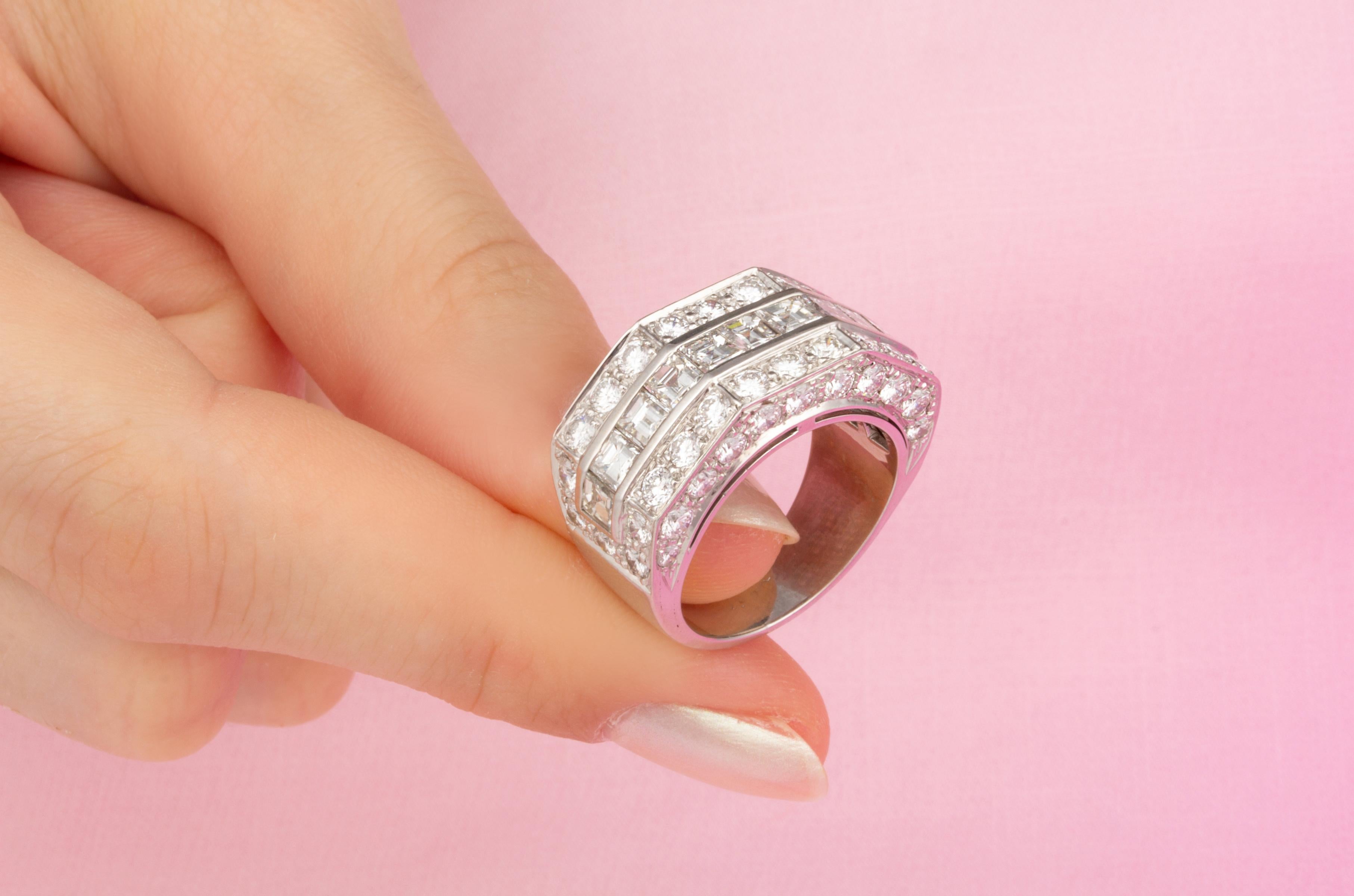Ella Gafter Princess Cut Diamond Ring For Sale 2