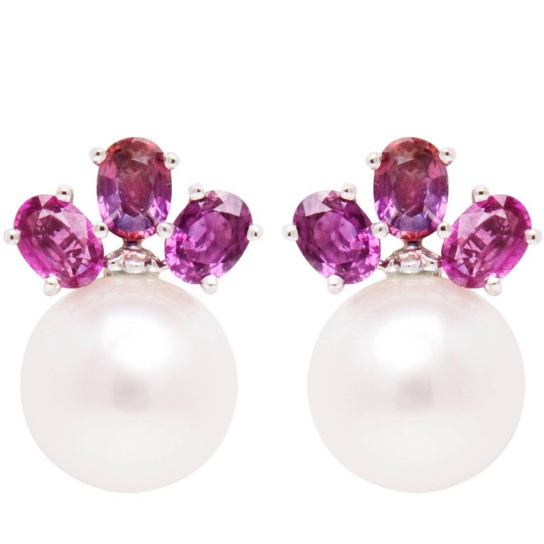 Ella Gafter Purple Shire South Sea Pearl Clip On Earrings For Ella Gafter Purple Shire South Sea Pearl Clip On Earrings For