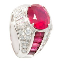 Ruby and Diamond Pinky Cocktail Ring Design by Ella Gafter