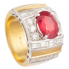Used Ella Gafter Ruby Diamond Cocktail Ring
