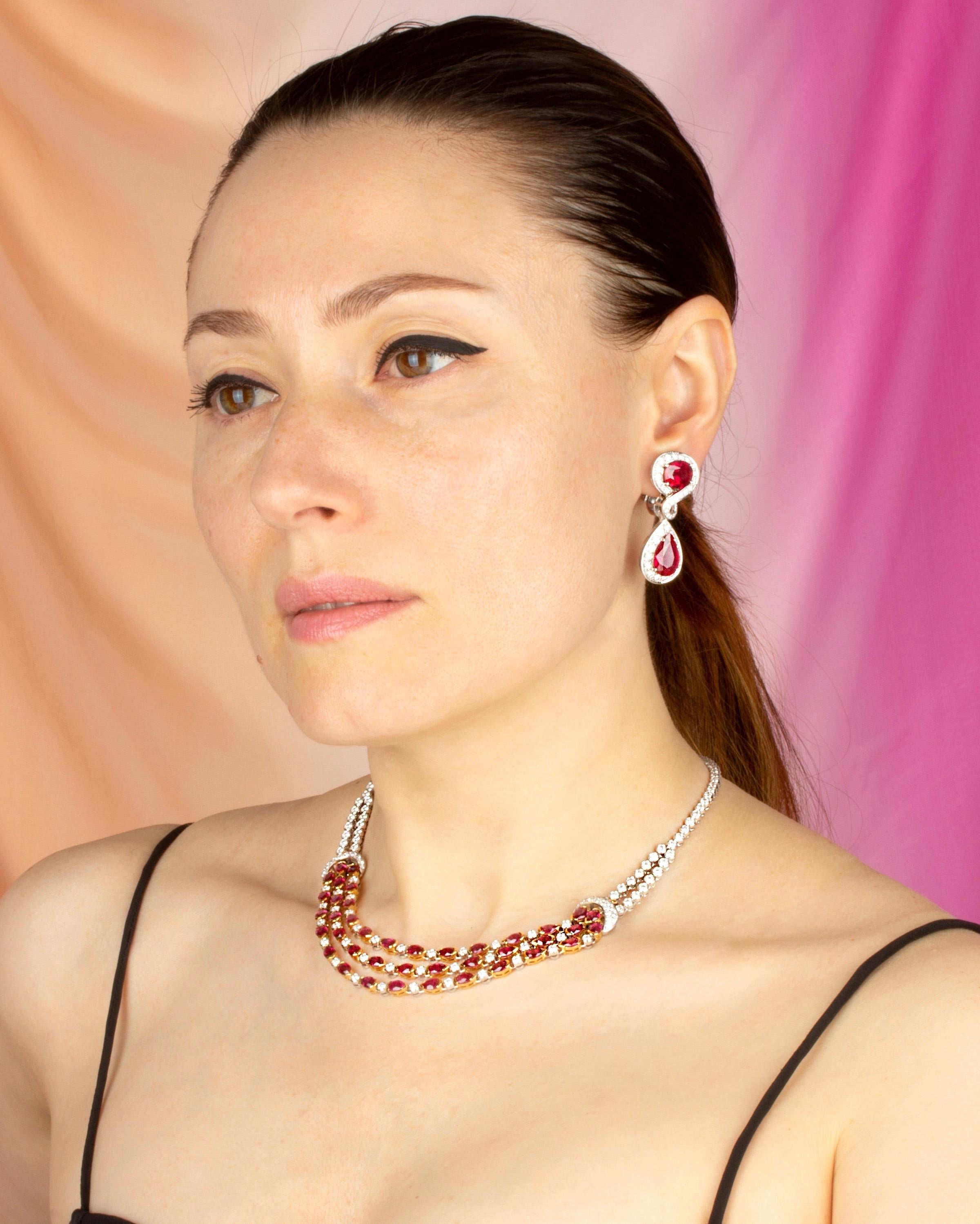Ella Gafter Rubin-Diamant-Gold-Halskette im Angebot 4
