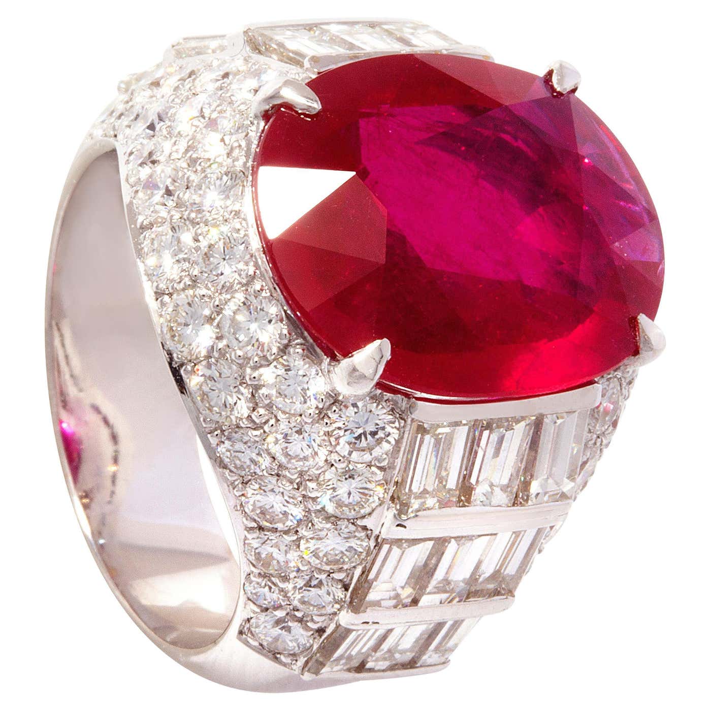 Ella Gafter 9.08 Carat Ruby Diamond Ring For Sale at 1stDibs | ruby ...
