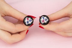 Sapphire Ruby Diamond and Onyx Cufflinks Art Déco Design by Ella Gafter
