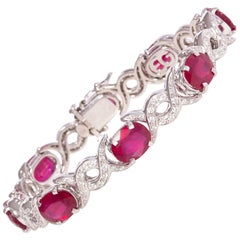 Bracelet de tennis en rubis et diamants Design/One par Ella Gafter