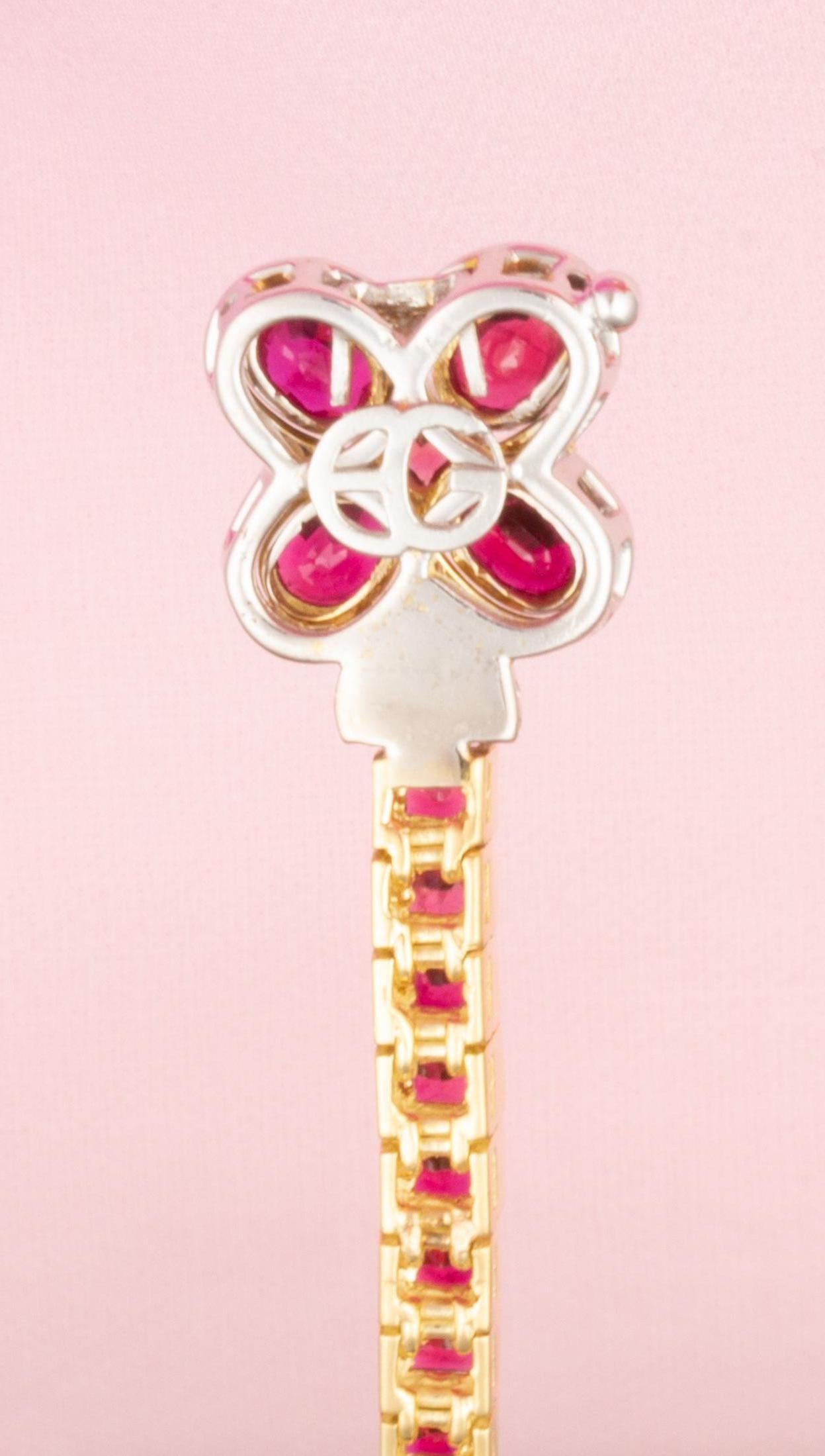 Ella Gafter Ruby Diamond Color Line Bracelet For Sale 3